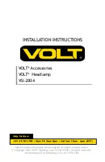 Volt VSI-2004 Installation Instructions preview