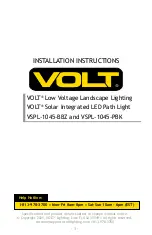 Preview for 1 page of Volt VSPL-1045-BBZ Installation Instructions Manual