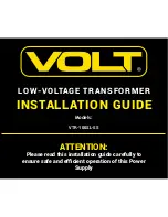 Volt VTR-100SL-SS Installation Manual preview