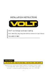Preview for 1 page of Volt VUL-6803-25-BBZ Installation Instructions Manual