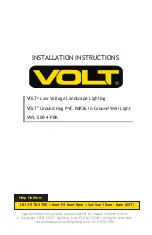 Preview for 1 page of Volt VWL-500-4-PBK Installation Instructions Manual