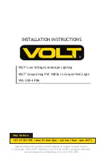 Предварительный просмотр 1 страницы Volt VWL-500-4-PBK Installation Instructions Manual