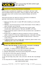 Preview for 2 page of Volt VWL-500-4-PBK Installation Instructions Manual