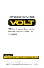 Volt VWL-712-BBZ Installation Instructions Manual preview