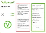 Предварительный просмотр 1 страницы Voltaware VOLTA1P Installation Manual