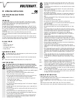 Preview for 4 page of VOLTCRAFT 1313886 Operating Instructions Manual