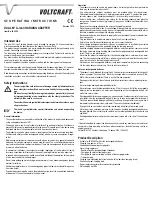 Preview for 3 page of VOLTCRAFT 20 00 09 Operating Instructions Manual