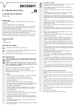 Preview for 3 page of VOLTCRAFT 20 00 92 Operating Instructions Manual