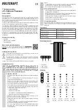 Предварительный просмотр 7 страницы VOLTCRAFT 2346662 Operating Instructions Manual