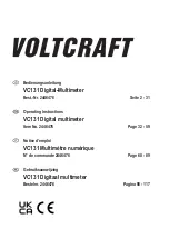 Preview for 1 page of VOLTCRAFT 2446476 Operating Instructions Manual