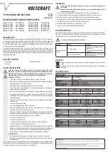 Предварительный просмотр 2 страницы VOLTCRAFT 51 28 91 Operating Instructions