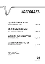 VOLTCRAFT 51 60 20 Operating Instructions Manual preview