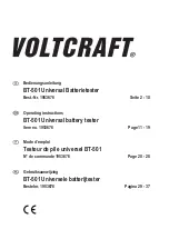 VOLTCRAFT BT-501 Operating Instructions Manual preview