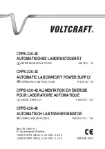 Предварительный просмотр 1 страницы VOLTCRAFT CPPS-320-42 Operating Instructions Manual