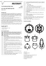 Предварительный просмотр 3 страницы VOLTCRAFT CPUC-1000 Operating Instructions Manual