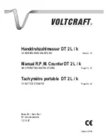 VOLTCRAFT DT 2 L / k Operating Instructions Manual предпросмотр