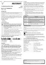 Preview for 2 page of VOLTCRAFT MINI IR 10 Operating Instructions