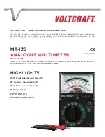 Preview for 1 page of VOLTCRAFT MT-135 Datasheet