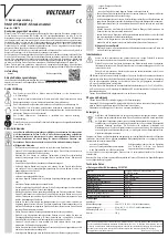 VOLTCRAFT SNG 12/1500-OW-N Operating Instructions preview