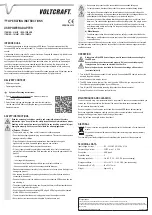 Предварительный просмотр 2 страницы VOLTCRAFT SPS-1000 USB Operating Instructions