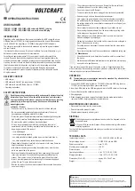 Preview for 2 page of VOLTCRAFT SPS-2100G Operating Instructions