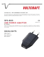 VOLTCRAFT SPS-800 Datasheet предпросмотр