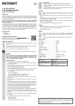 Предварительный просмотр 2 страницы VOLTCRAFT VC-11293520 Operating Instructions