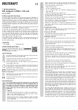 VOLTCRAFT VC-11374050 Operating Instructions Manual предпросмотр