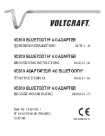 VOLTCRAFT VC 870 Operating Instructions Manual preview