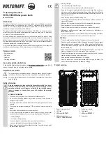 Предварительный просмотр 3 страницы VOLTCRAFT VC-SL16000 Operating Instructions Manual