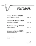 Preview for 1 page of VOLTCRAFT VC5070 Operating Instructions Manual