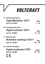 VOLTCRAFT VC871 Operating Instructions Manual preview