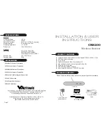 Preview for 1 page of Voltek CRS200 Installation & User'S Instructions