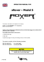 Volter ROXER xRover S Operation Manual preview