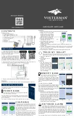 Preview for 1 page of VOLTERMAN CARDHOLDER User Manual