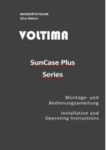 VOLTIMA SunCase Plus 100 Installation And Operating Instructions Manual preview