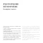 Предварительный просмотр 2 страницы VOLTRA J.L. Coquet Hemisphere Lantern Manual