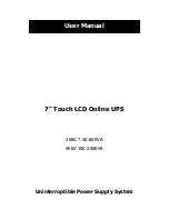 Voltronic Power Taurus UPS-10 User Manual preview