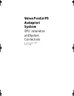 Preview for 1 page of Volvo Penta VolvoPenta IPS Autopilot System DPU Installation And Connections