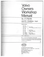 Предварительный просмотр 2 страницы Volvo 121 1961 Owners Workshop Manual