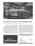 Предварительный просмотр 1 страницы Volvo 122 S Overview