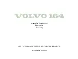 Предварительный просмотр 2 страницы Volvo 164 1971 Instruction Book