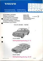 Предварительный просмотр 1 страницы Volvo 1987 240 Installation Instructions Manual