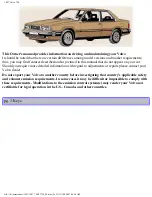 Preview for 2 page of Volvo 1987 780 Owner'S Manual