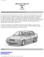 Volvo 1993 940 Owner'S Manual предпросмотр