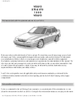 Volvo 1999 S70 Owner'S Manual preview