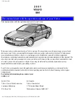 Volvo 2001 S80 Operation Manual предпросмотр