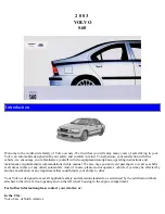 Предварительный просмотр 1 страницы Volvo 2003 S60 Manual