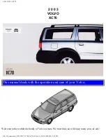 Volvo 2003 XC70 Owner'S Manual preview