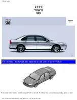 Preview for 1 page of Volvo 2005 S80 PREMIER Operation Manual